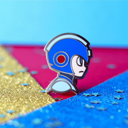 Golden Mega Rock Hero Enamel Pin | Classic Adventure-Inspired Collectible