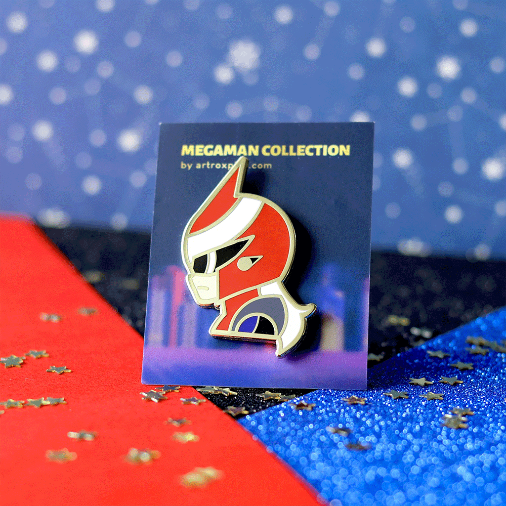 Golden Net Proto Hero Enamel Pin | Futuristic Adventure-Inspired Collectible