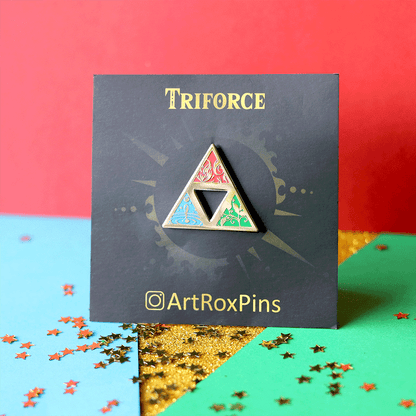 RESTOCK/PREORDER | Golden Power Triangle Enamel Pin | Mystical Adventure-Inspired Collectible