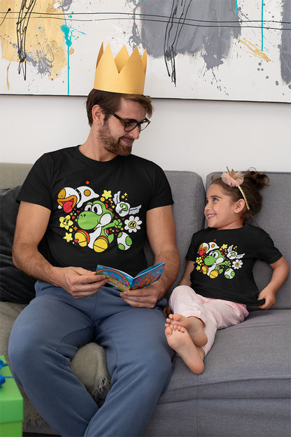 Green Playful Dino | Kids Heavy Cotton Tee