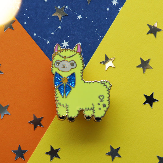 Radiant Guardian Alpaca Enamel Pin | Magical Adventure-Inspired Collectible