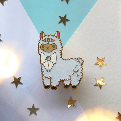 Princess Serenity Alpaca Enamel Pin | Magical Adventure-Inspired Collectible