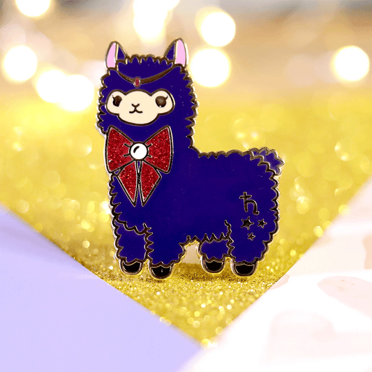 Silent Guardian Alpaca Enamel Pin | Magical Adventure-Inspired Collectible