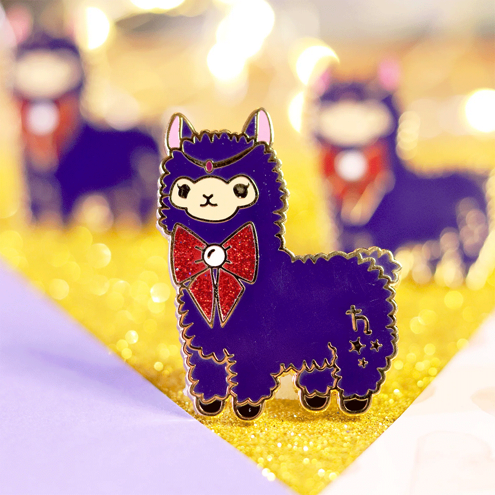 Silent Guardian Alpaca Enamel Pin | Magical Adventure-Inspired Collectible