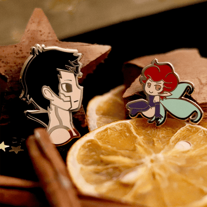 Demi Demon & Pixie Enamel Pin Set | Fantasy-Inspired Collectible