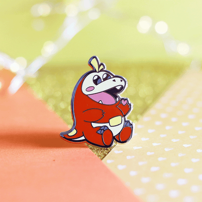 Fire Gator Enamel Pin | Fantasy Creature-Inspired Collectible