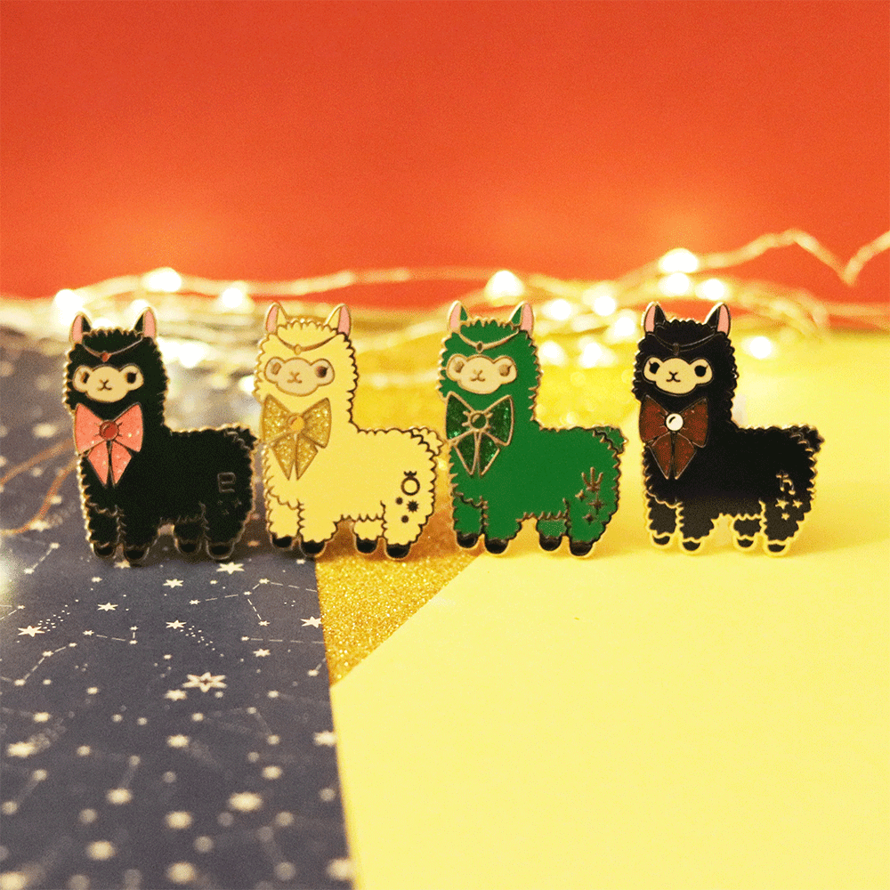 Outer Alpaca Guardians Enamel Pin Set | Magical Adventure-Inspired Collectible