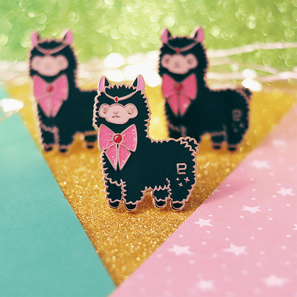 Timeless Guardian Alpaca Enamel Pin | Magical Adventure-Inspired Collectible