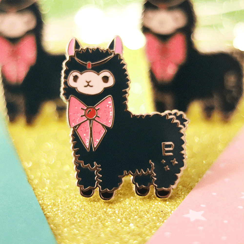 Timeless Guardian Alpaca Enamel Pin | Magical Adventure-Inspired Collectible