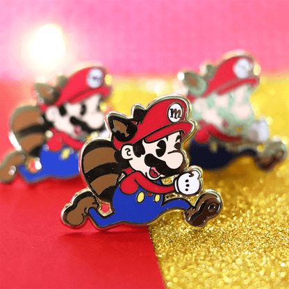 Classic Raccoon Hero Enamel Pin | Retro-Inspired Collectible Art