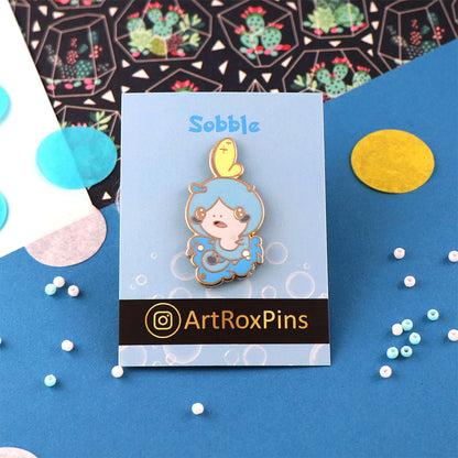 Tearful Water Guardian Enamel Pin | Adventure-Inspired Collectible