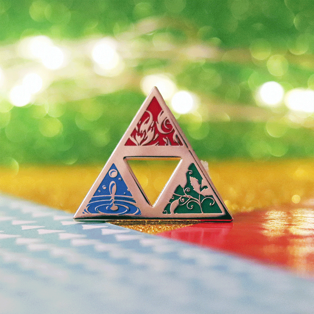 RESTOCK/PREORDER | Golden Power Triangle Enamel Pin | Mystical Adventure-Inspired Collectible