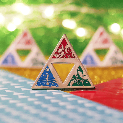 RESTOCK/PREORDER | Golden Power Triangle Enamel Pin | Mystical Adventure-Inspired Collectible