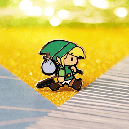 Blonde Heroic Elf Chibi Enamel Pin | Fantasy-Inspired Art