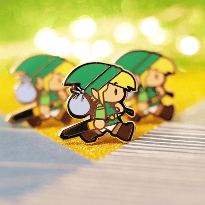 Blonde Heroic Elf Chibi Enamel Pin | Fantasy-Inspired Art